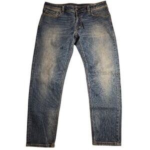 Diesel Larkee-Beex Mens Regular Tapered Blue Jeans W38 L32 Button Fly Stretch811
